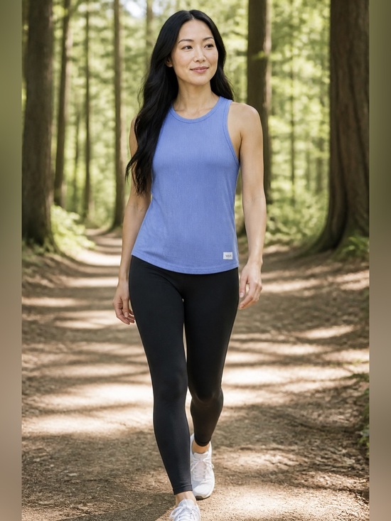 Vuori Tops - Vuori Halo Essential Rib Tank Periwinkle Blue Modal Blend Sleeveless Top Medium